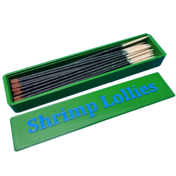 Shrimp-Lollies Box mit 30 Lollies